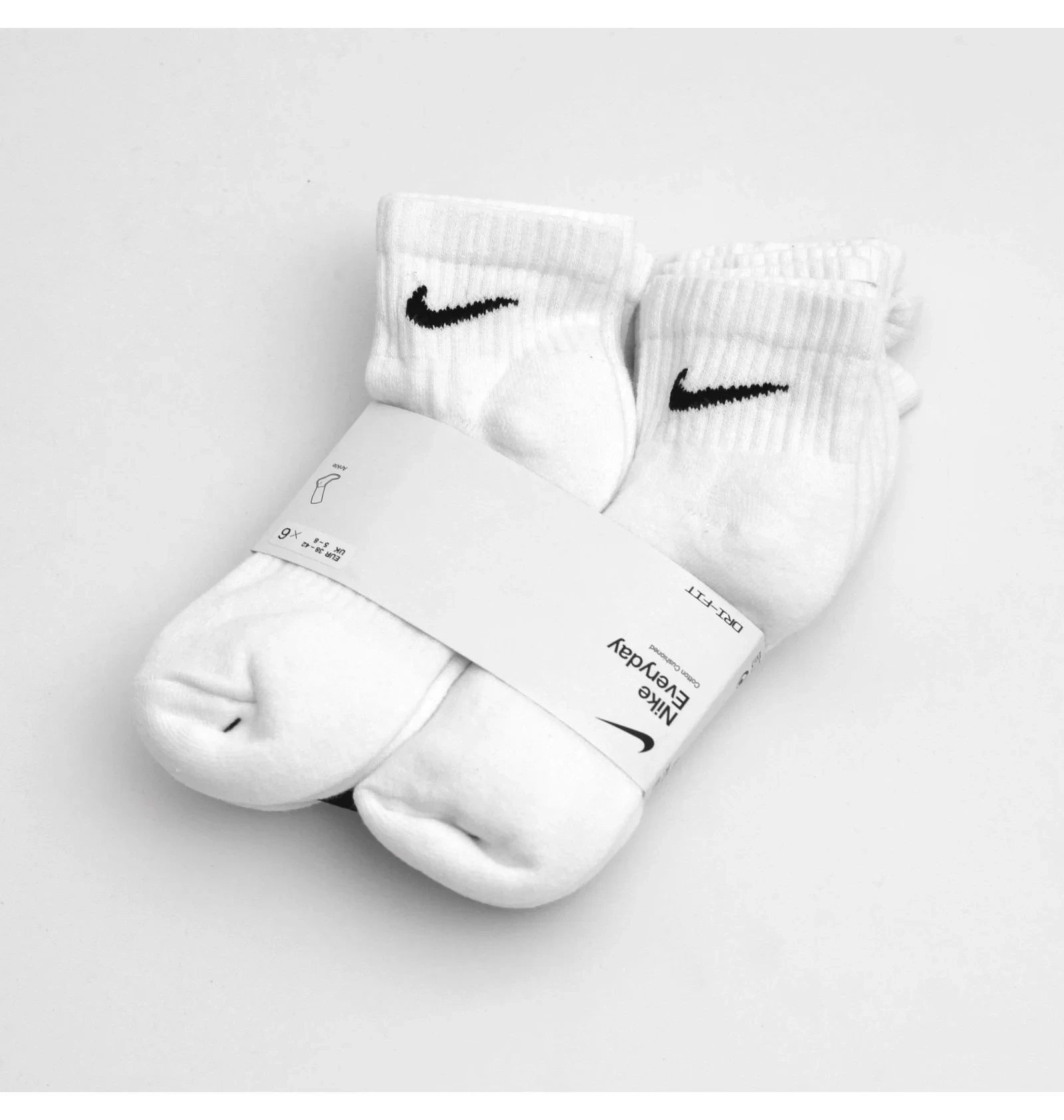 Шкарпетки унісекс Nike Everyday Cushioned Training Ankle Socks (6 пар) White SX7669-100 SX7669-100 34-38 фото