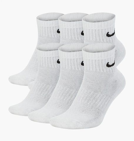 Шкарпетки унісекс Nike Everyday Cushioned Training Ankle Socks (6 пар) White SX7669-100 SX7669-100 34-38 фото